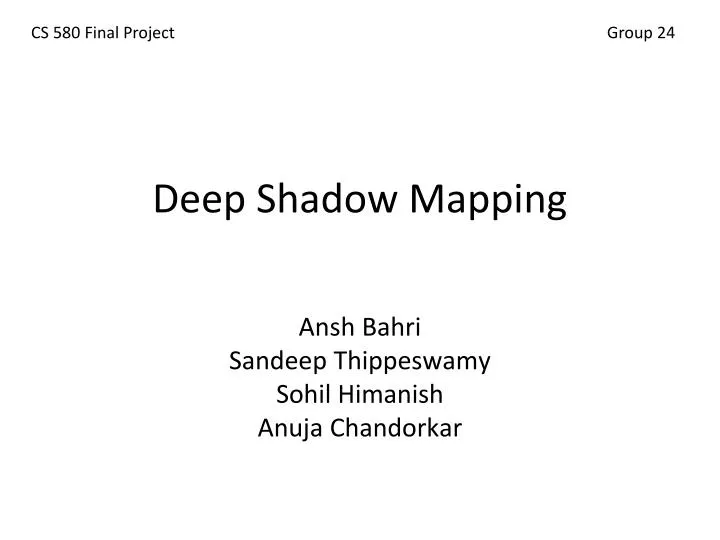 deep shadow mapping