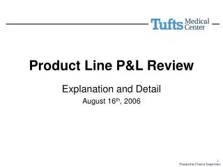 Product Line P&amp;L Review