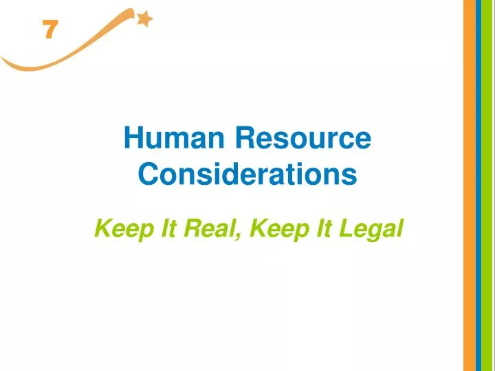 human resource considerations