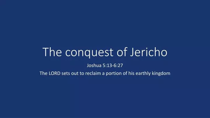 the conquest of jericho