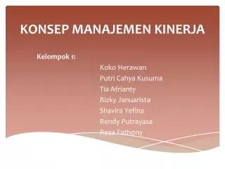 konsep manajemen kinerja