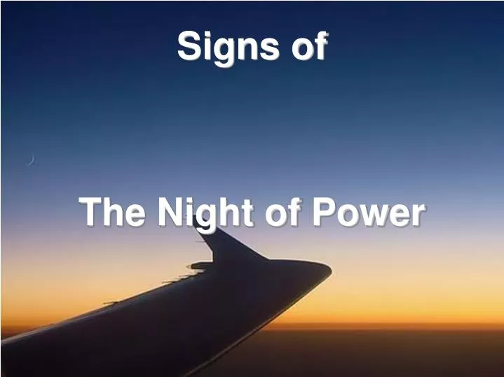 the night of power