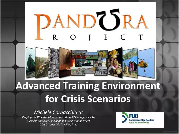advanced training environment for crisis scenarios