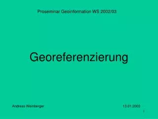 georeferenzierung