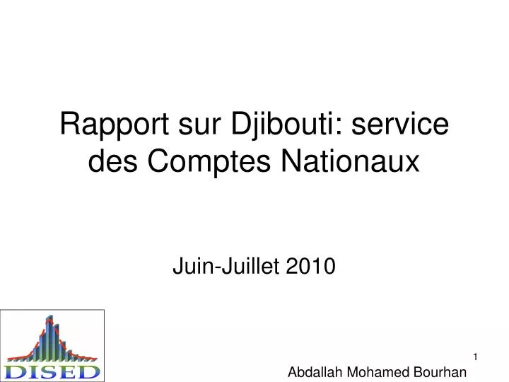 rapport sur djibouti service des comptes nationaux