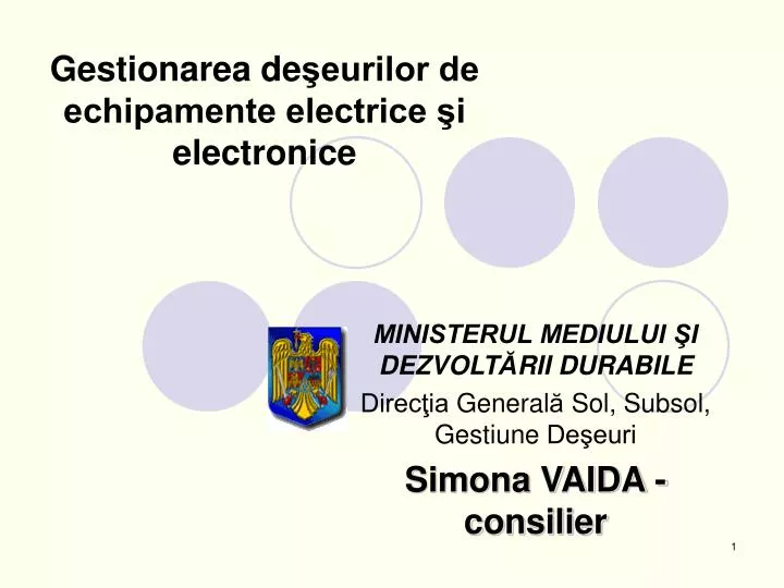 gestionarea de eurilor de echipamente electrice i electronice