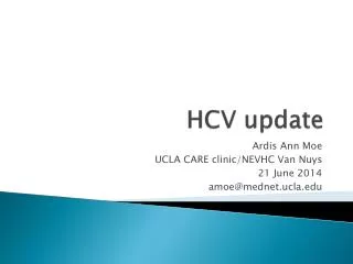 HCV update