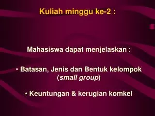 kuliah minggu ke 2