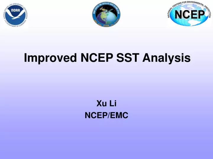 improved ncep sst analysis