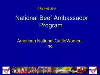 National Beef Ambassador Program