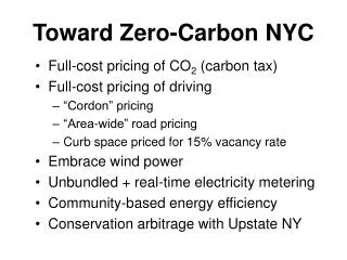Toward Zero-Carbon NYC