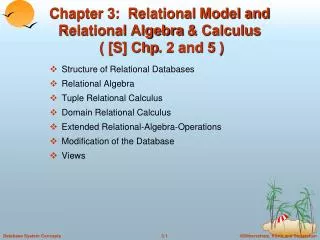 chapter 3 relational model and relational algebra calculus s chp 2 and 5