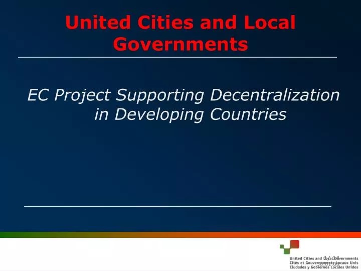 united cities and local governments