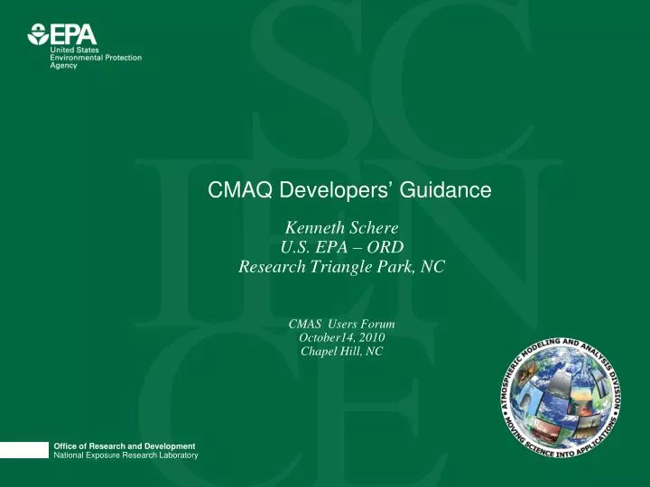 cmaq developers guidance