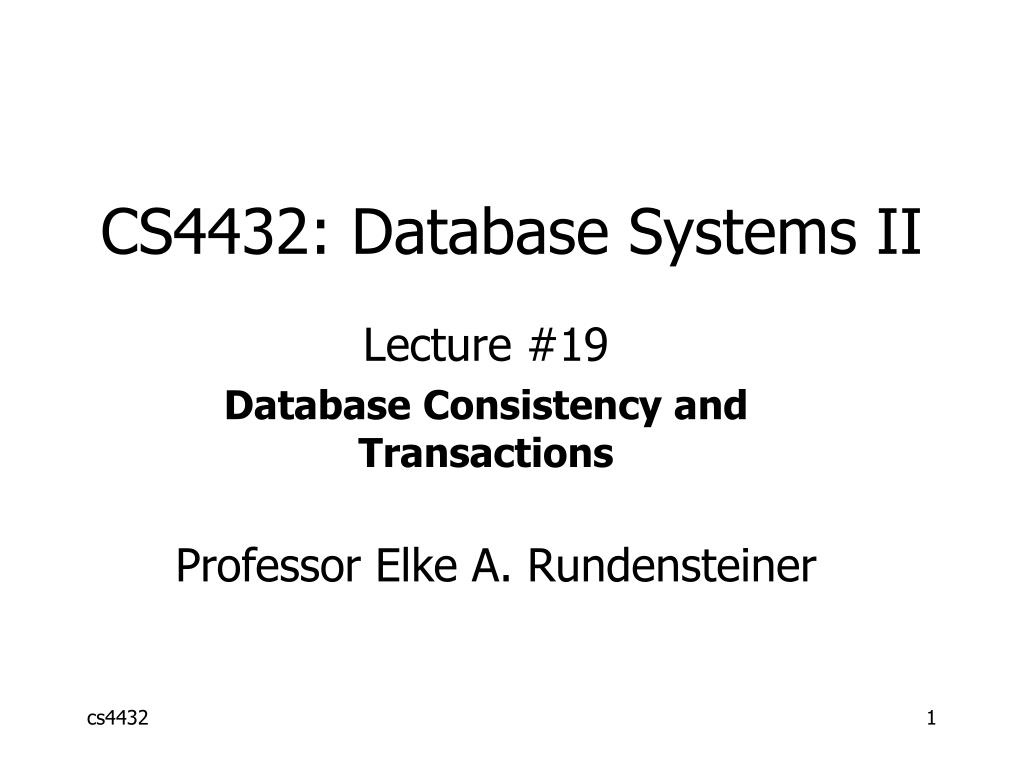 PPT - Database System Transactions: Ensuring Data Consistency and ...