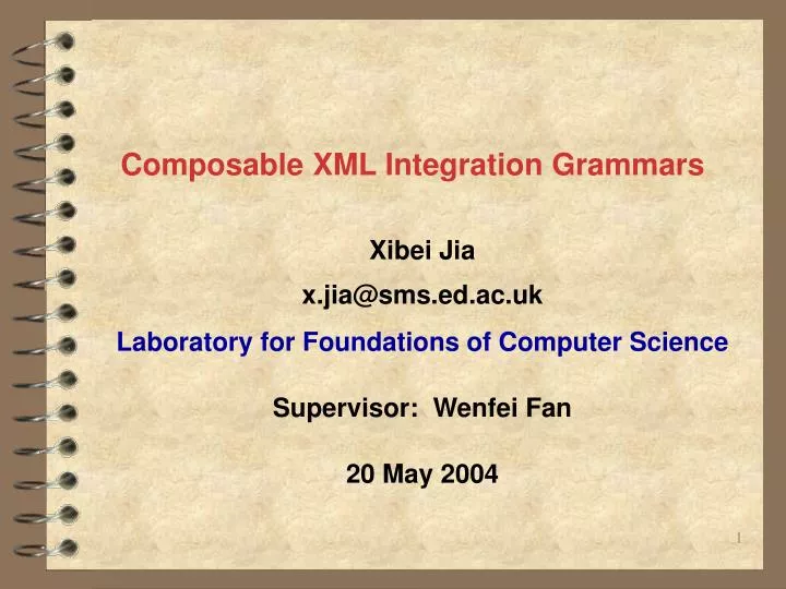 composable xml integration grammars