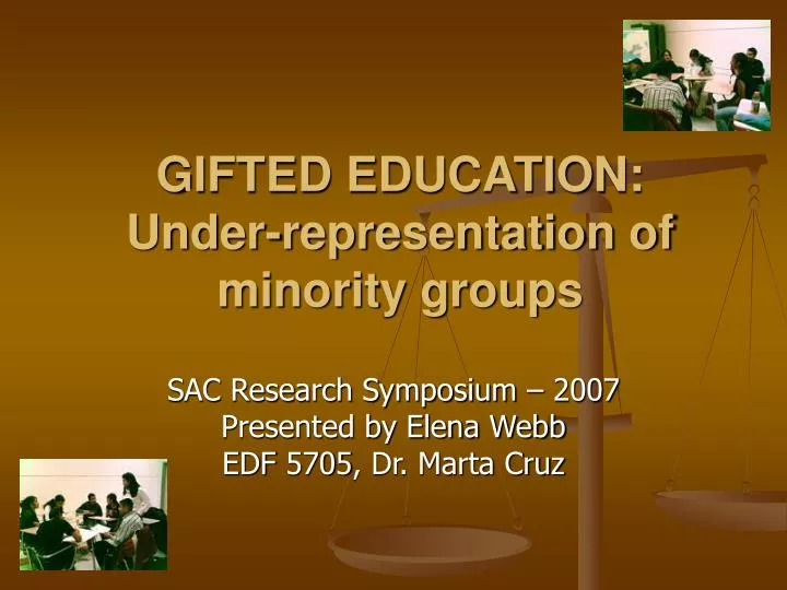 gifted education under representation of minority groups