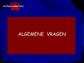 algemene vragen