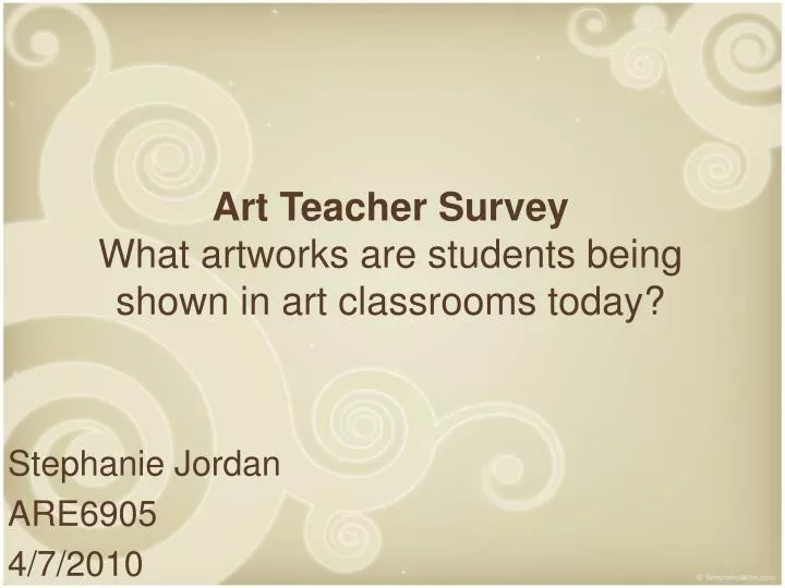art teacher survey what artworks are students being shown in art classrooms today