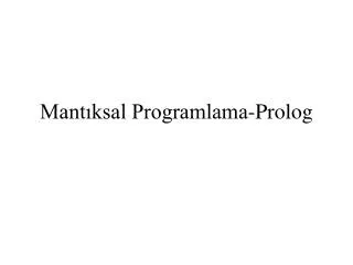 mant ksal programlama prolog