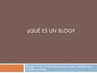 qu es un blog