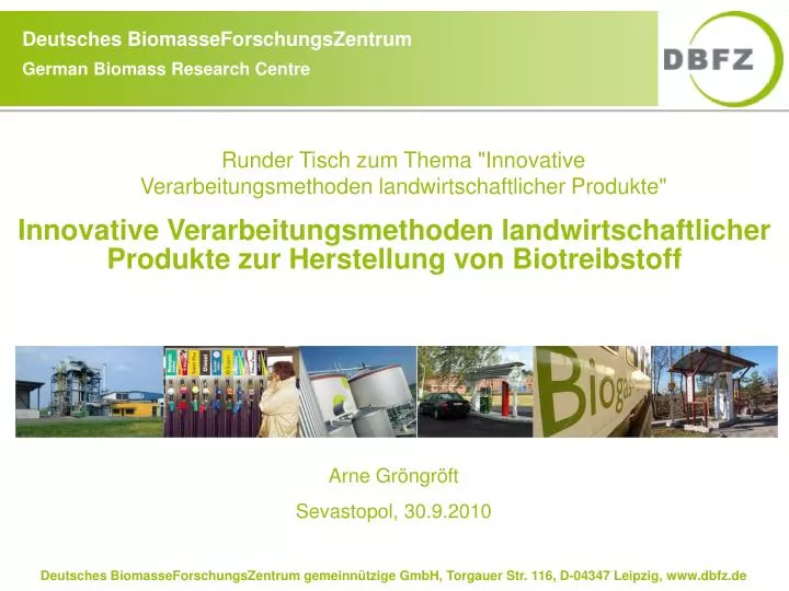 innovative verarbeitungsmethoden landwirtschaftlicher produkte zur herstellung von biotreibstoff