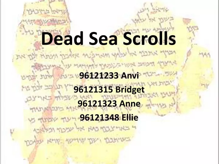 dead sea scrolls