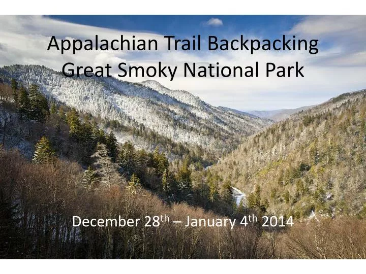 appalachian trail backpacking great smoky national park