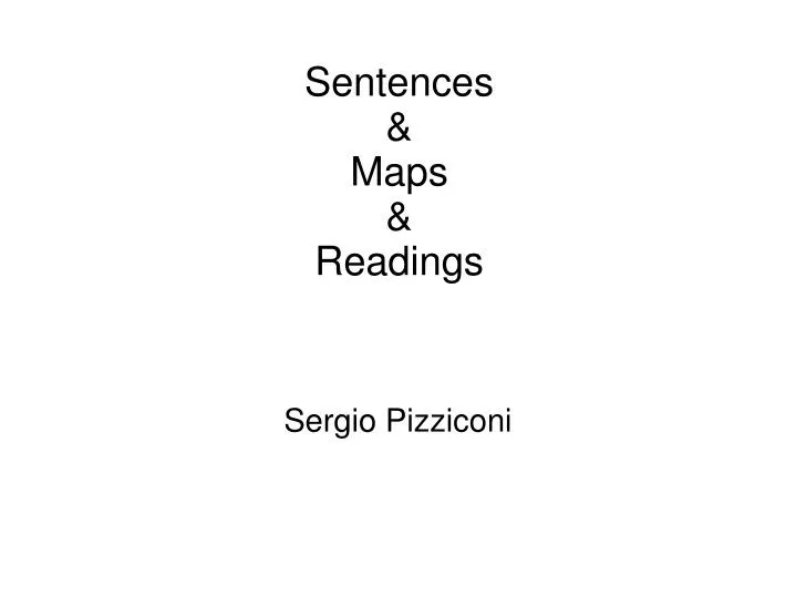 sentences maps readings