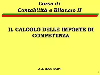 il calcolo delle imposte di competenza