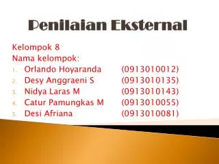 penilaian eksternal