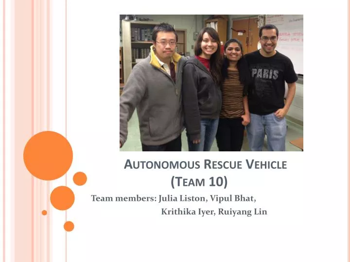 autonomous rescue vehicle team 10
