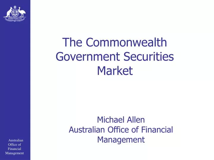 the commonwealth government securities market