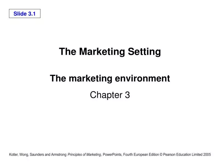 the marketing environment chapter 3