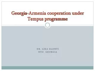 Georgia-Armenia cooperation under Tempus programme