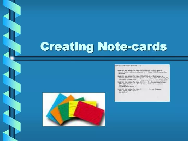 creating note cards