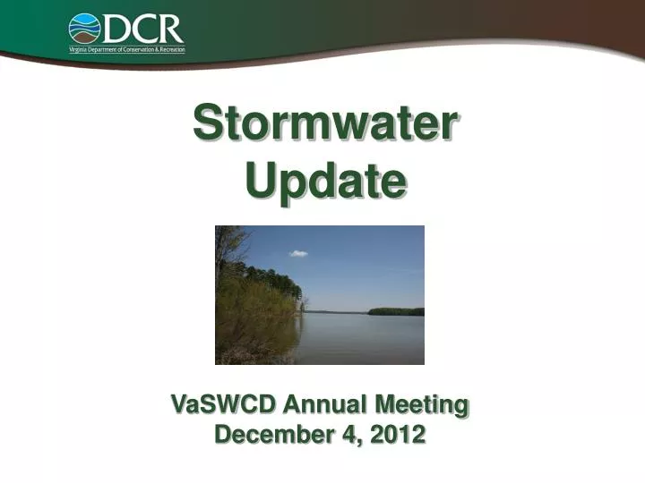 stormwater update