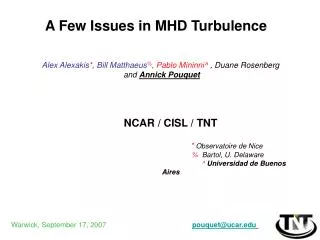 A Few Issues in MHD Turbulence
