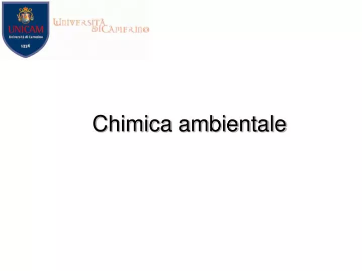 chimica ambientale