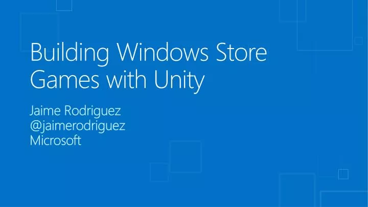 building windows store games with unity