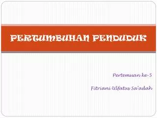 pertumbuhan penduduk