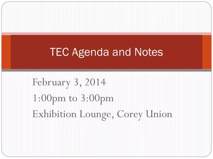 tec agenda and notes