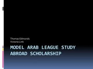 Model arab league study abroad scholarship
