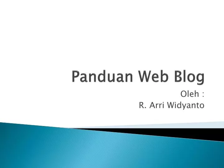 panduan web blog