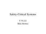 Safety-Critical Systems - slide 1