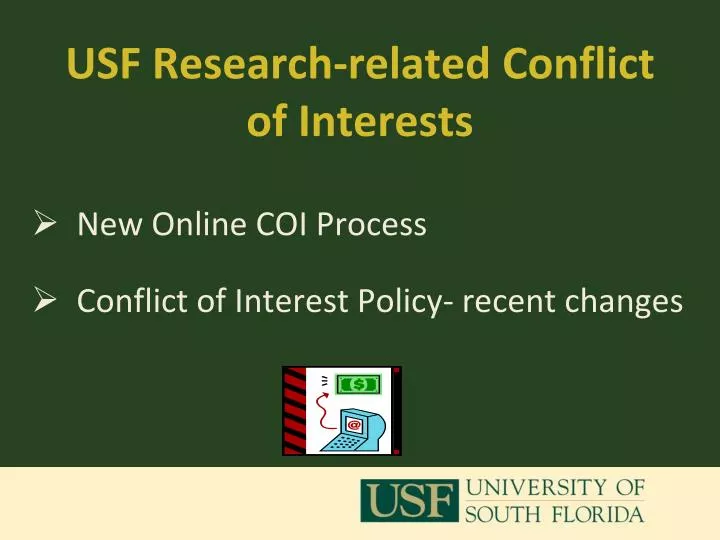 usf research related conflict of interests