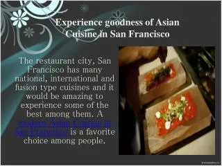 Asian Restaurant San Francisco