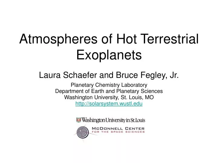 atmospheres of hot terrestrial exoplanets