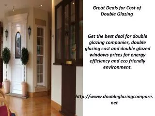 Great Deals for Cost of Double Glazing