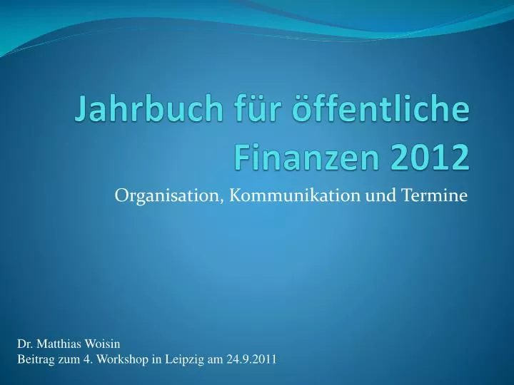 jahrbuch f r ffentliche finanzen 2012